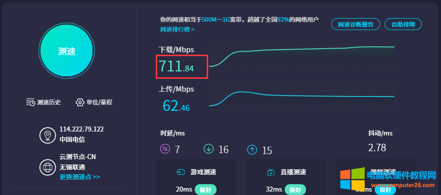 家里开通的是1000兆带宽,总感觉自己家里的带宽达不到1000兆,今天教大家如何测试网速?