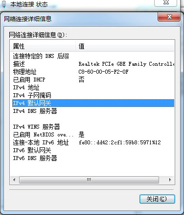 本地连接查询ip